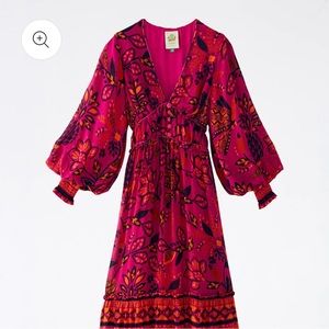 Farm Rio Pink Macaw Forest Dress